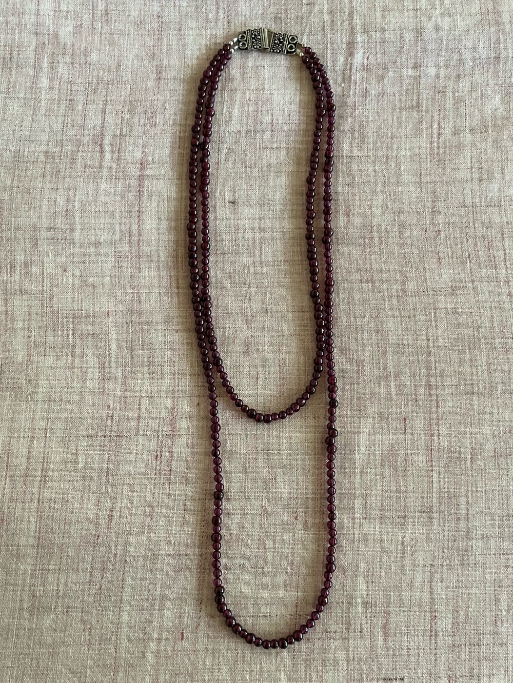 Garnet Beaded Necklace